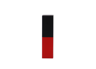 Siyah ve Kırmızı Renkli Kare Dudak Balsamı Tüpleri Nervürlü Alüminyum Mıknatıs Tüp