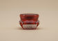 Kırmızı Elmas Şekli Boş Kozmetik Tencere ABS Plastik Kapak OEM Tasarımı Mevcut
