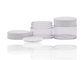 PETG Plastik Krem Kavanoz Güzellik Ürünleri İçin PP Beyaz Kapaklı Kozmetik Ambalajları