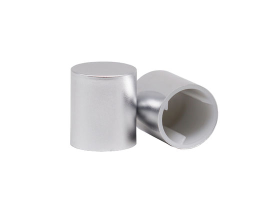 Yükseltilmiş İç PE Parçalı Gümüş Mat Alüminyum Parfüm Şişesi Kapakları