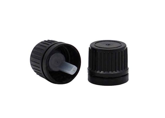 Kalite  18mm 20mm Black Plastic Tamper Evident Screw Cap For Bottles Fabrika