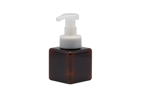 Boş 250ml Kare Plastik Losyon Şişesi Şeffaf Amber Losyon Şişesi