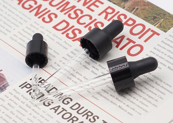 15mm 18mm 24mm Siyah Cam Damlalıklı Pipet Şişeler İçin Pürüzsüz Plastik Kapak