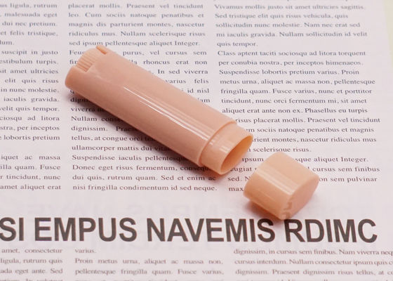 Oval Şekil Boş Deodorant Konteyner Tüp 4.5g Plastik Dudak Balsamı Açık Turuncu